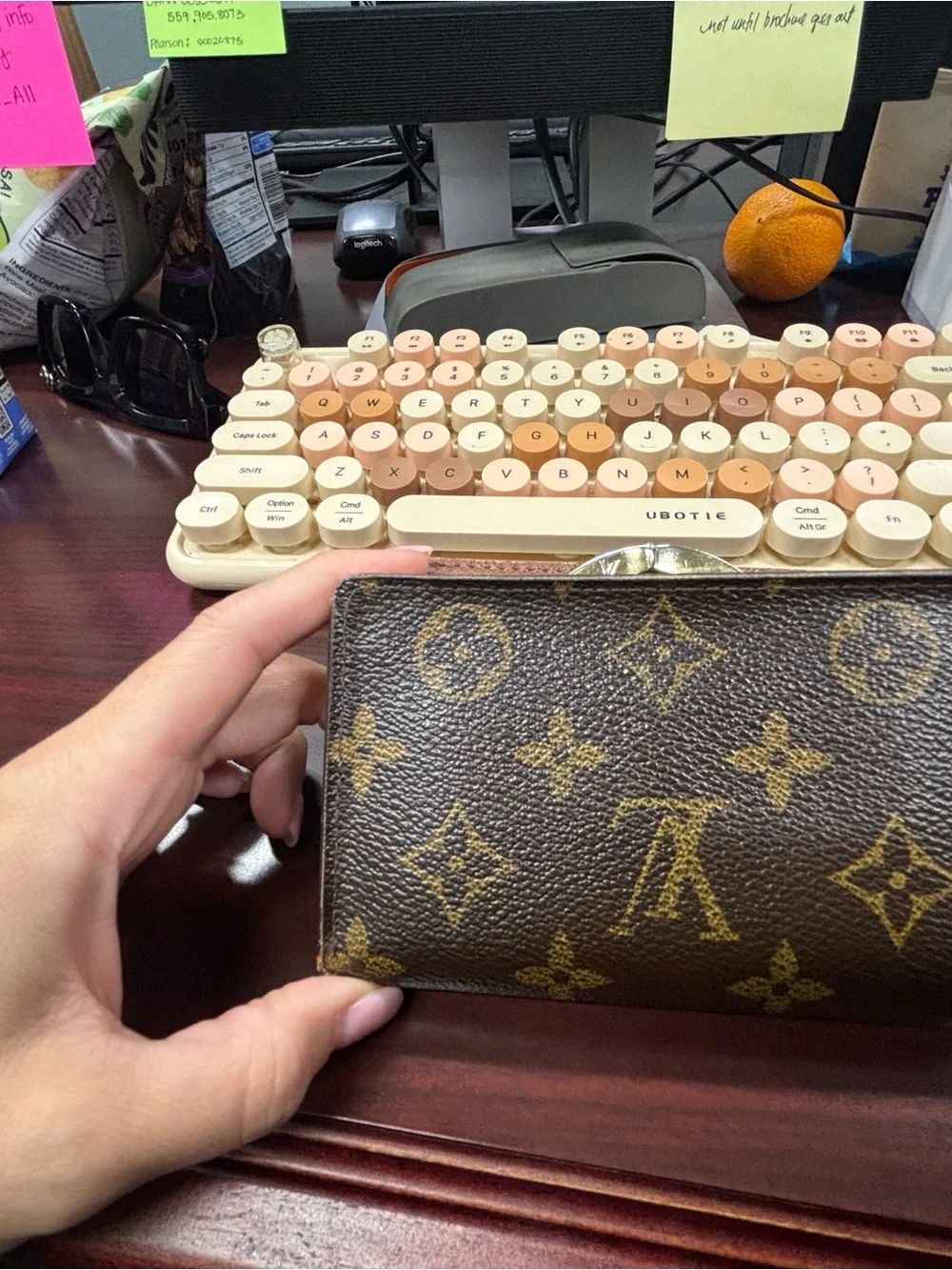 Louis Vuitton Monogram Canvas Kisslock Compact Bifold Wallet